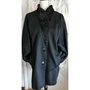 VINTAGE Women’s Thick Wool Coat Made in USA High Neck EUC